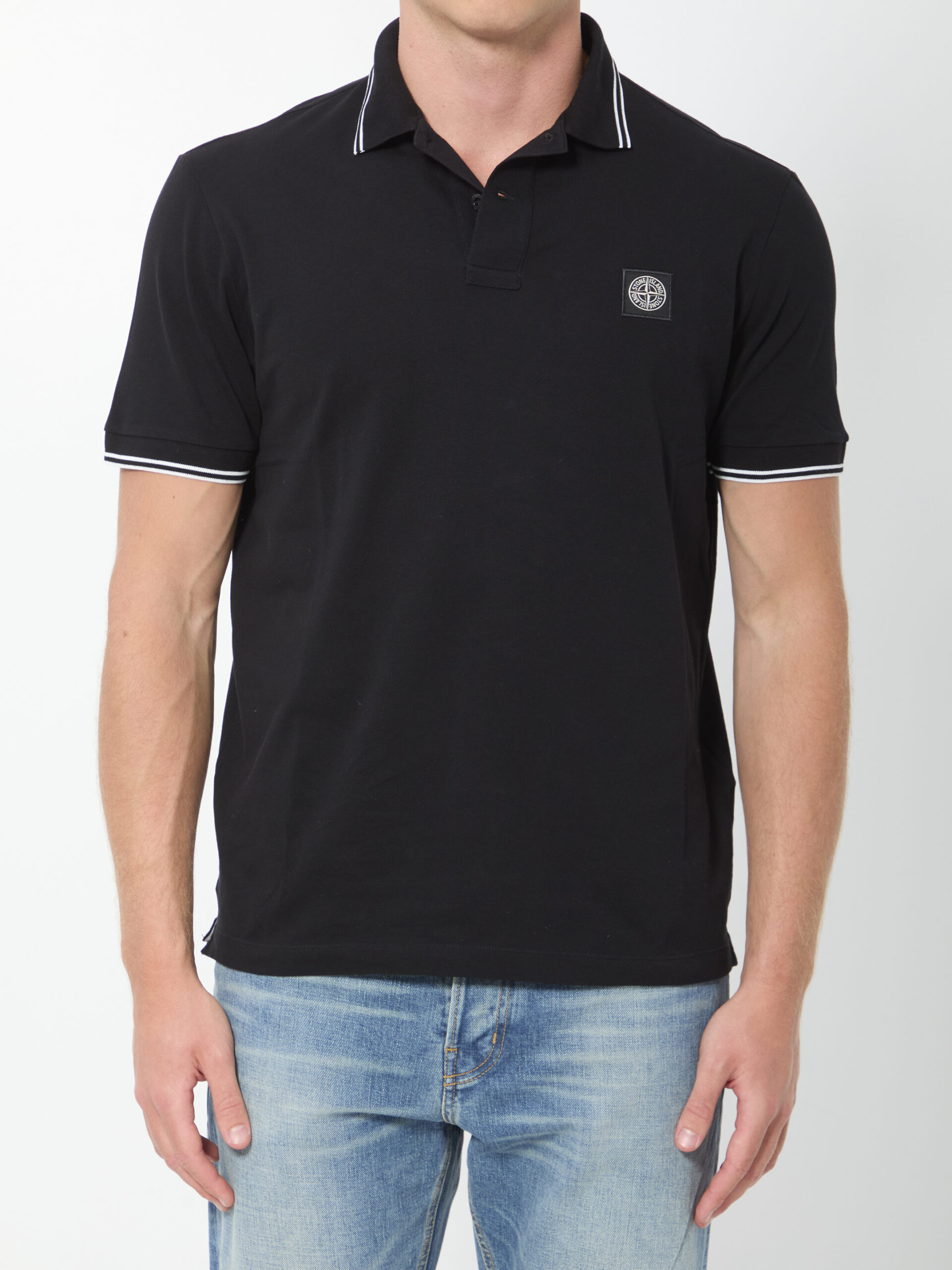 Stone Island Pique cotton polo shirt