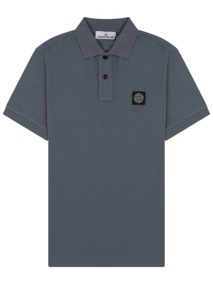 stone island polo with logo patch Stone Island POLO WITH LOGO PATCH
