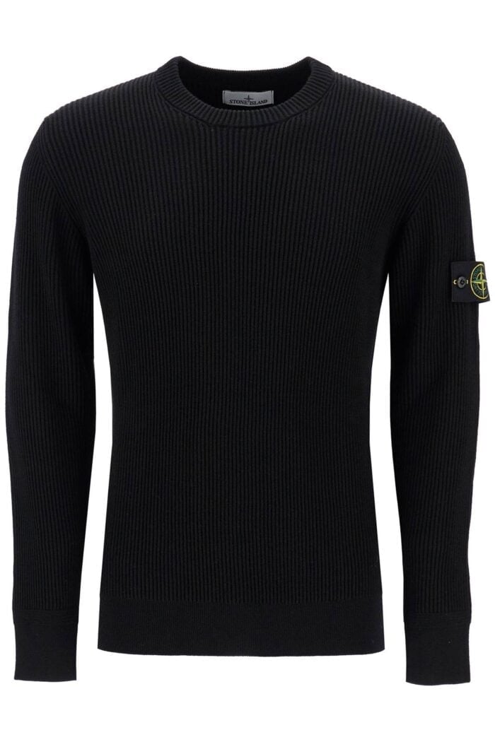 STONE ISLAND Ribbed Wool Crewneck Sweater