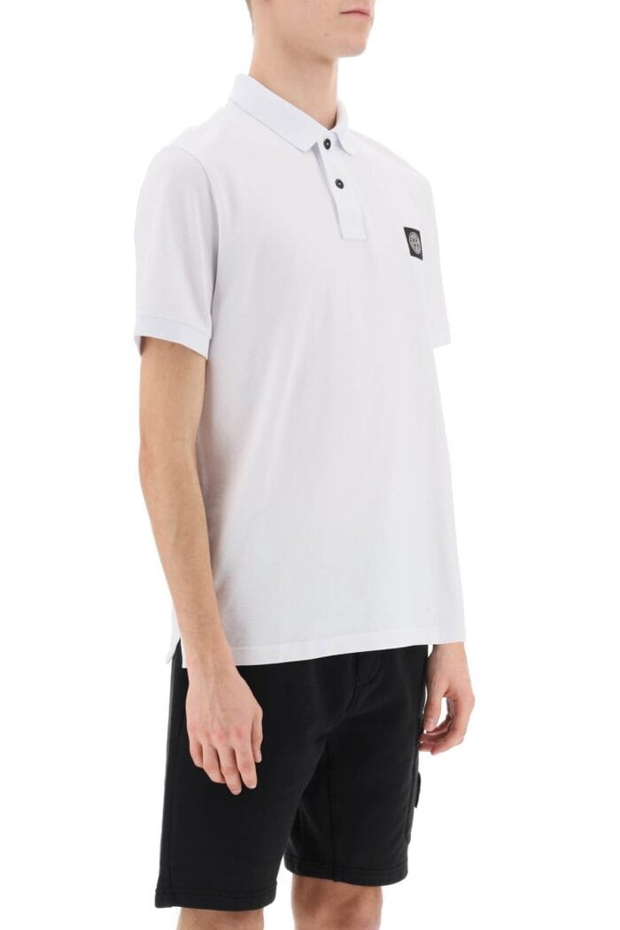 STONE ISLAND Slim Fit Polo Shirt With Logo Patch