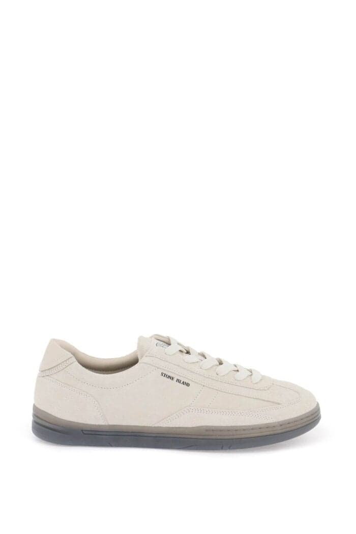 Stone Island Suede Leather Rock Sneakers For