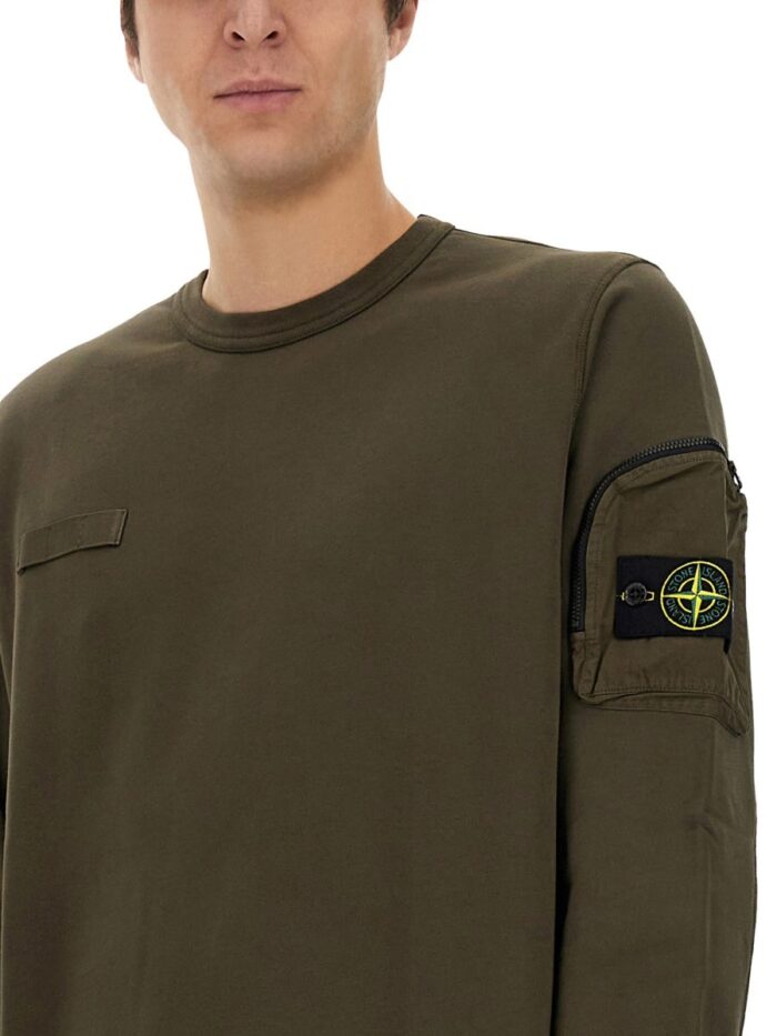 Stone Island SWEATSHIRT WITH SLEEVE POCKET