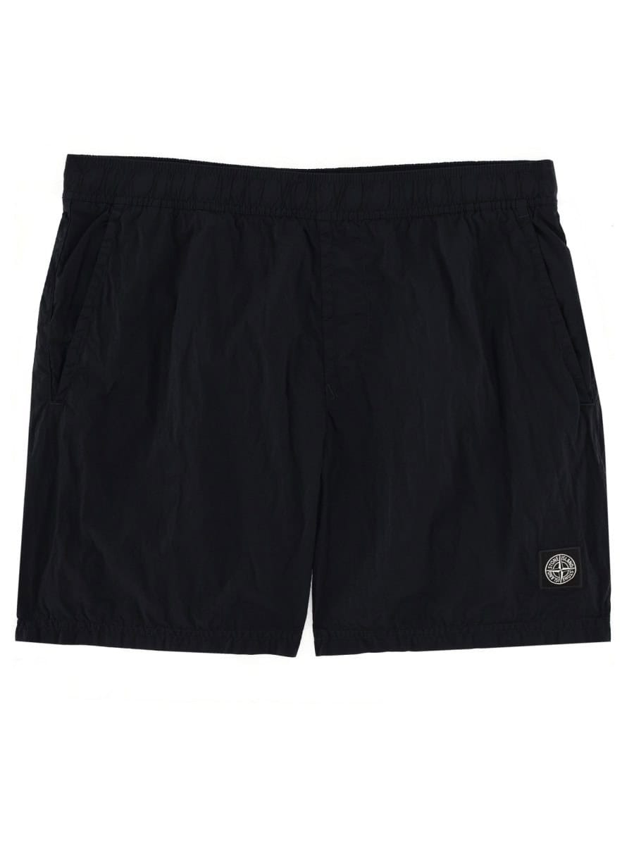 Stone Island SWIMSUIT WITH LOGO PATCH