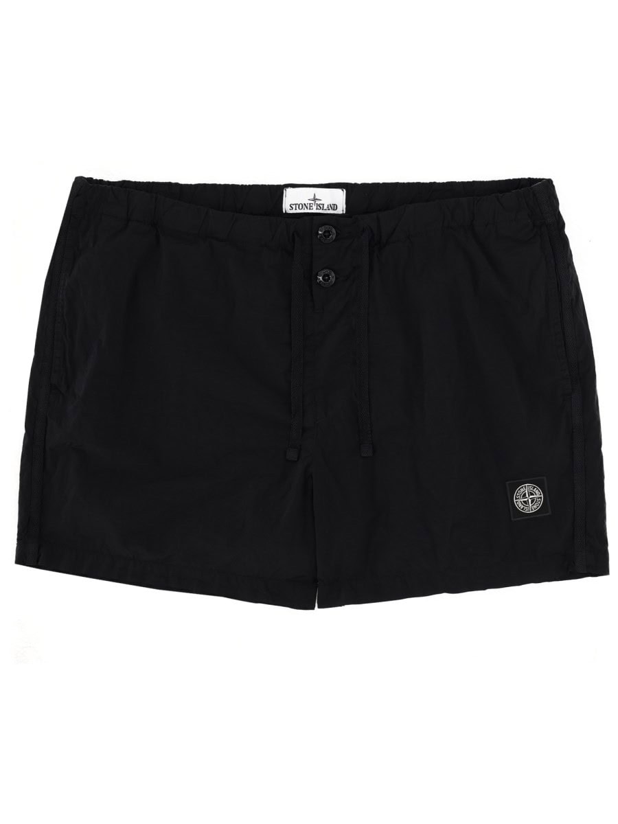 Stone Island SWIMSUIT WITH LOGO PATCH