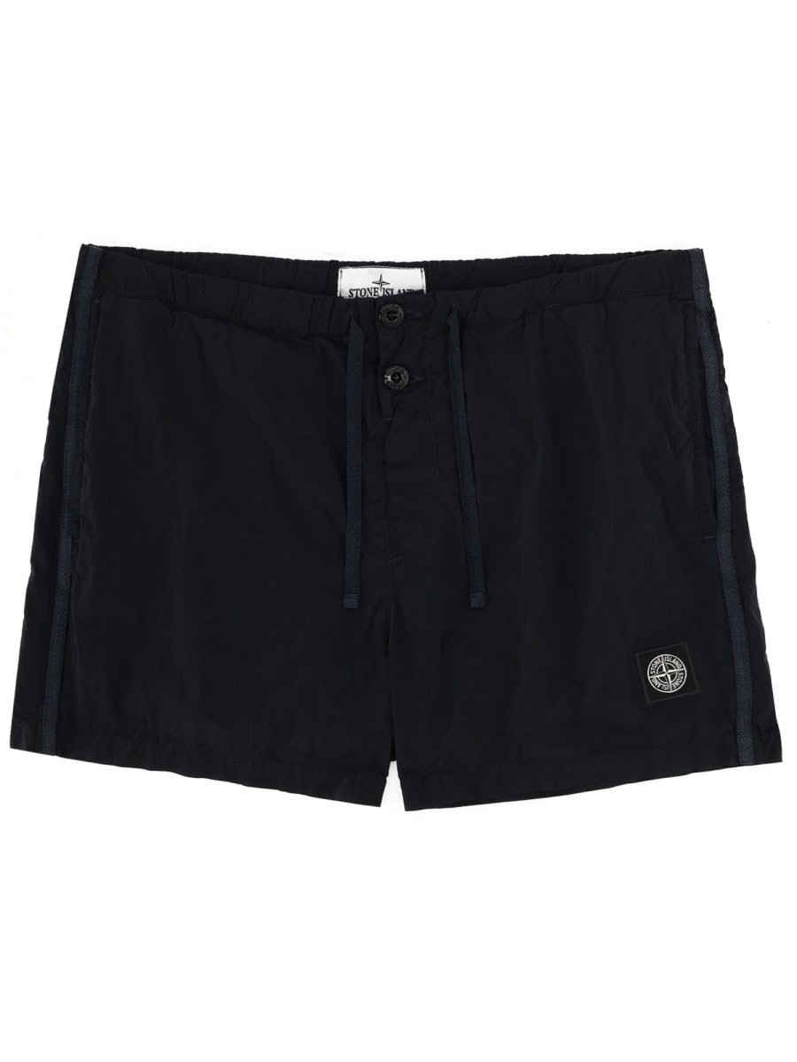 Stone Island SWIMSUIT WITH LOGO PATCH