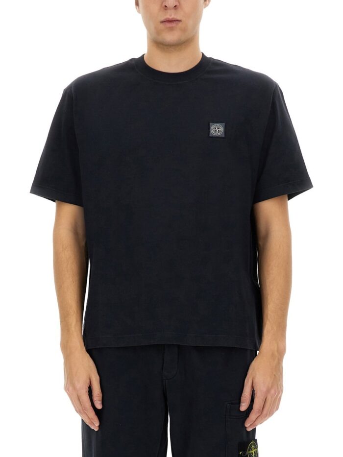 stone island t shirt with logo Stone Island T-SHIRT WITH LOGO