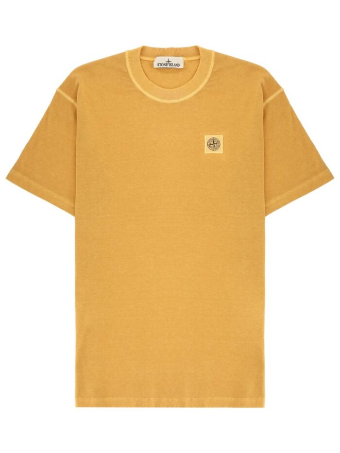 stone island t shirt with logo patch Stone Island T-SHIRT WITH LOGO PATCH