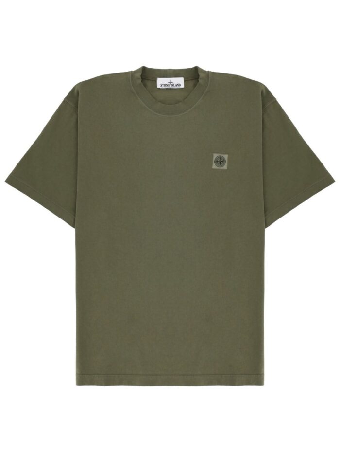 stone island t shirt with logo patch Stone Island T-SHIRT WITH LOGO PATCH