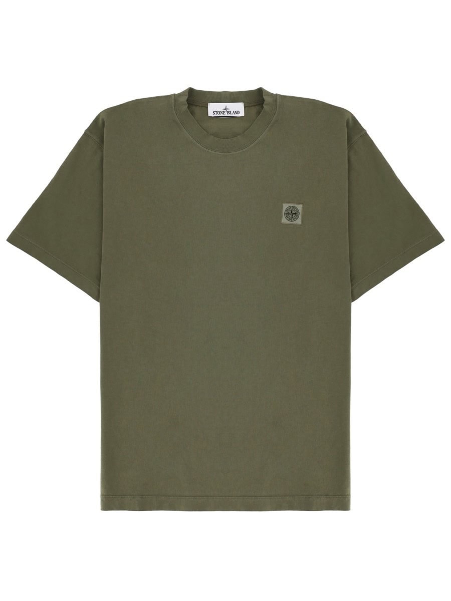 Stone Island T-SHIRT WITH LOGO PATCH