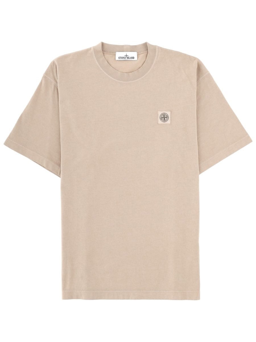 Stone Island T-SHIRT WITH LOGO PATCH