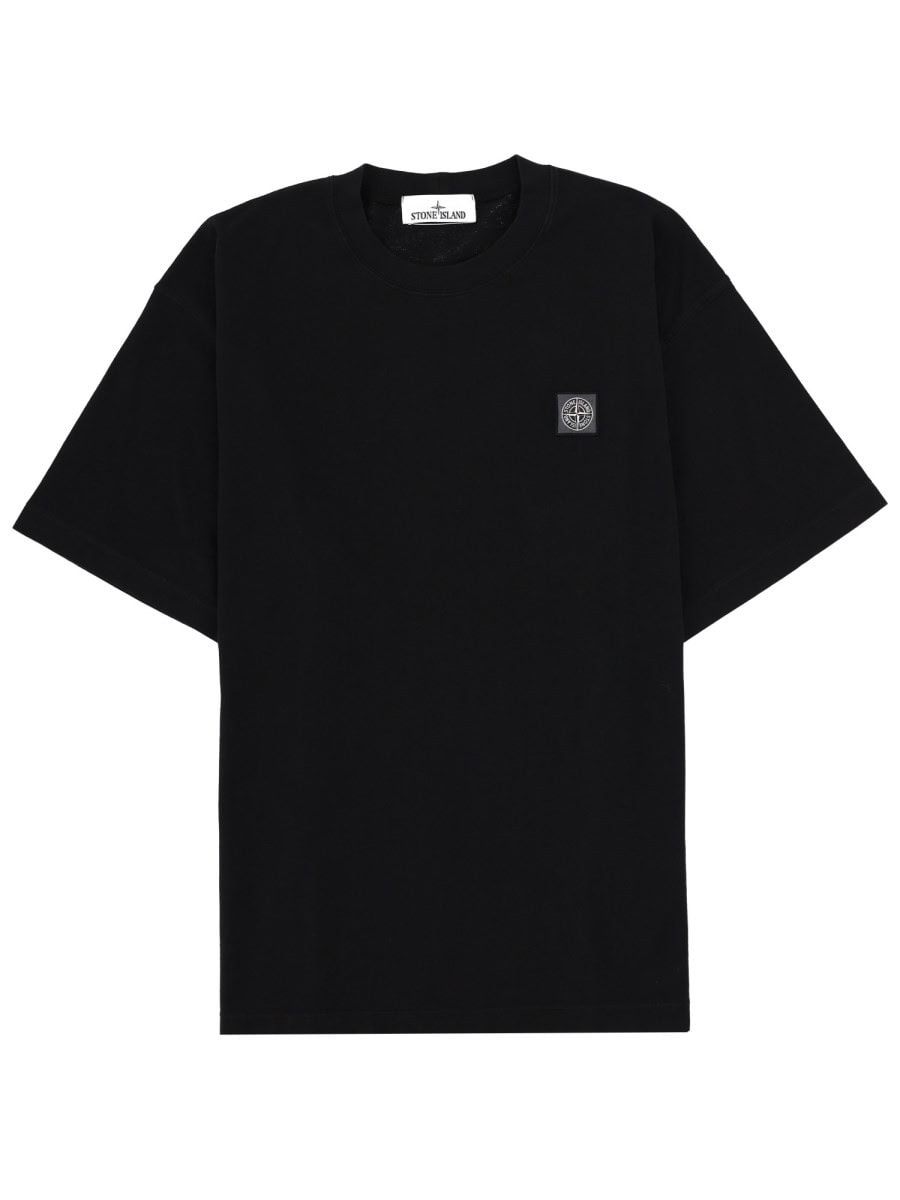 Stone Island T-SHIRT WITH LOGO PATCH