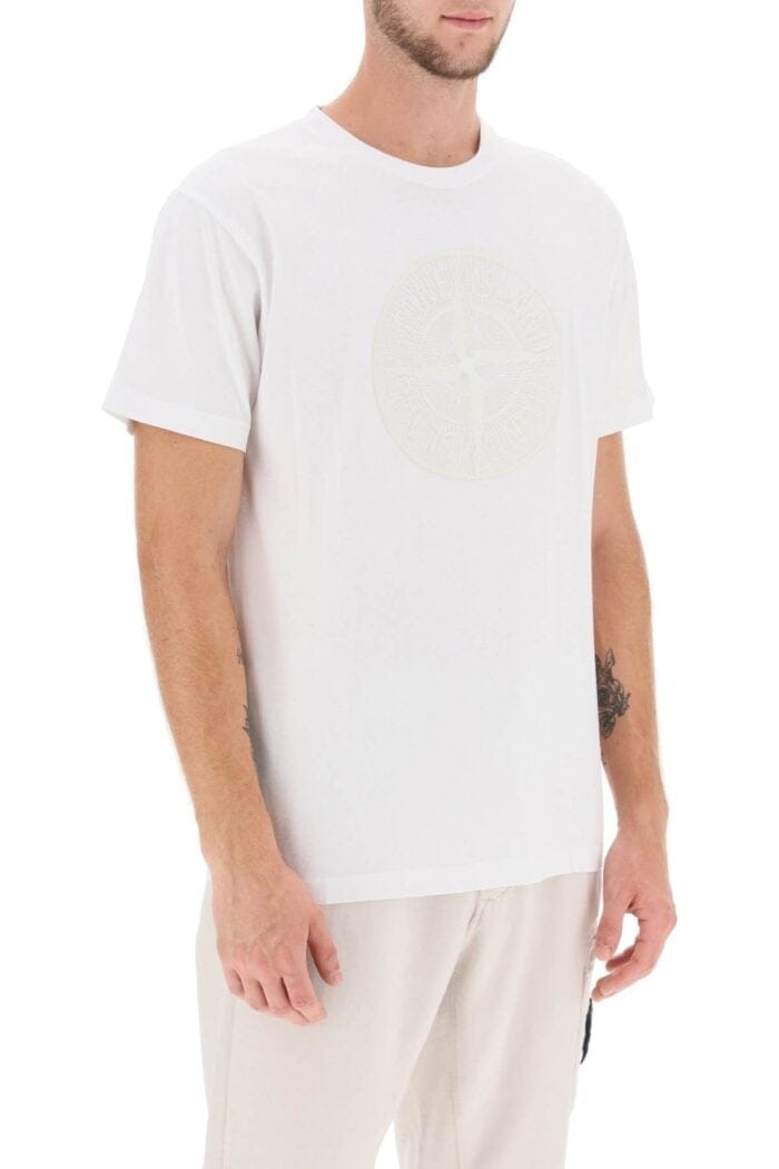 STONE ISLAND T-shirt With Print On The Chest