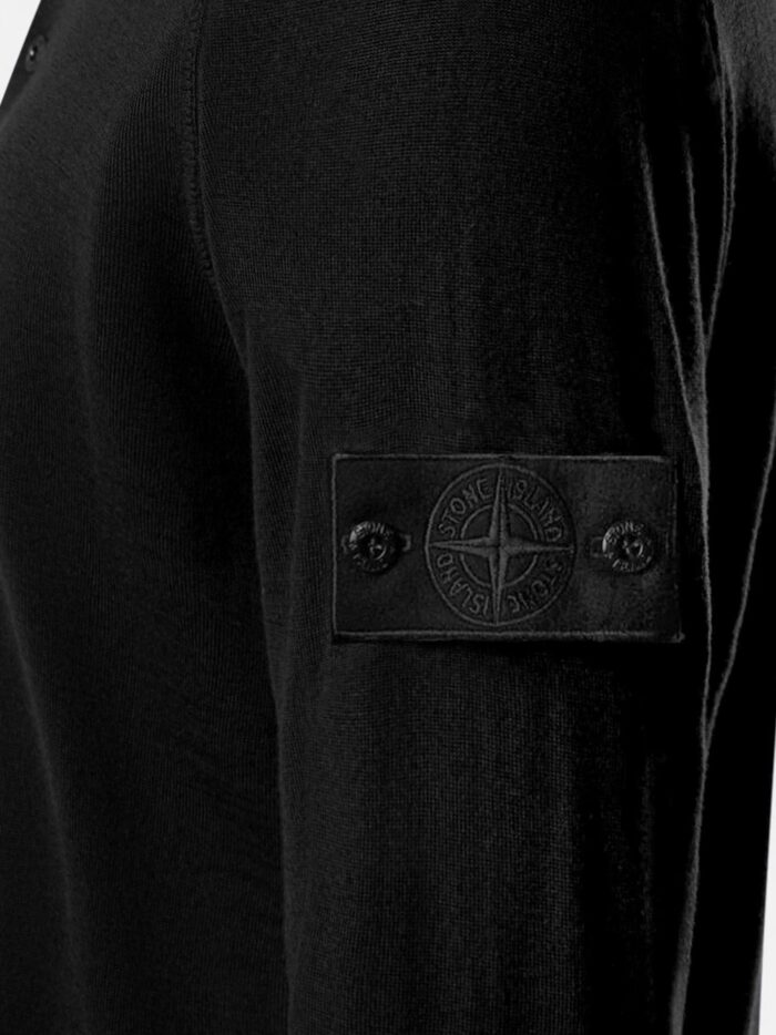 Stone Island Virgin Wool Polo Sweater