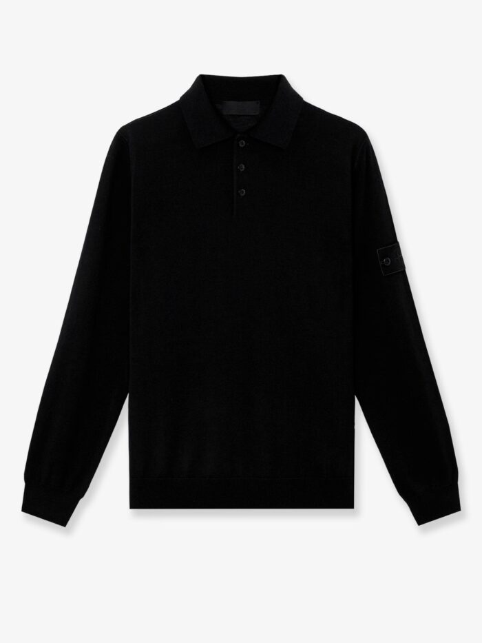 Stone Island Virgin Wool Polo Sweater
