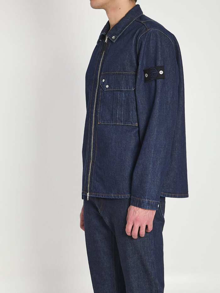 Stone Island Zip denim overshirt