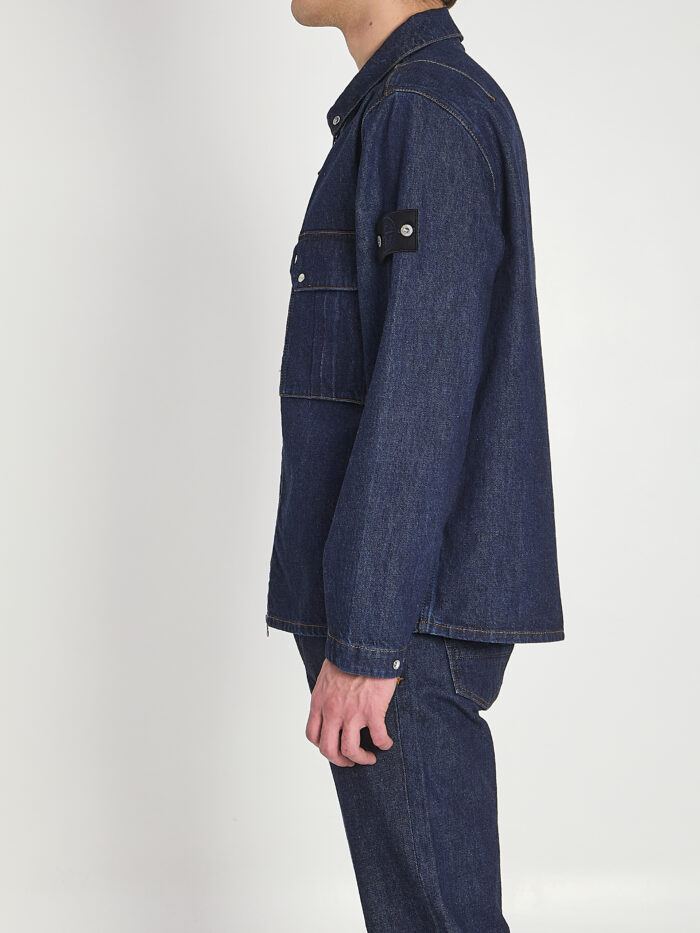 Stone Island Zip denim overshirt