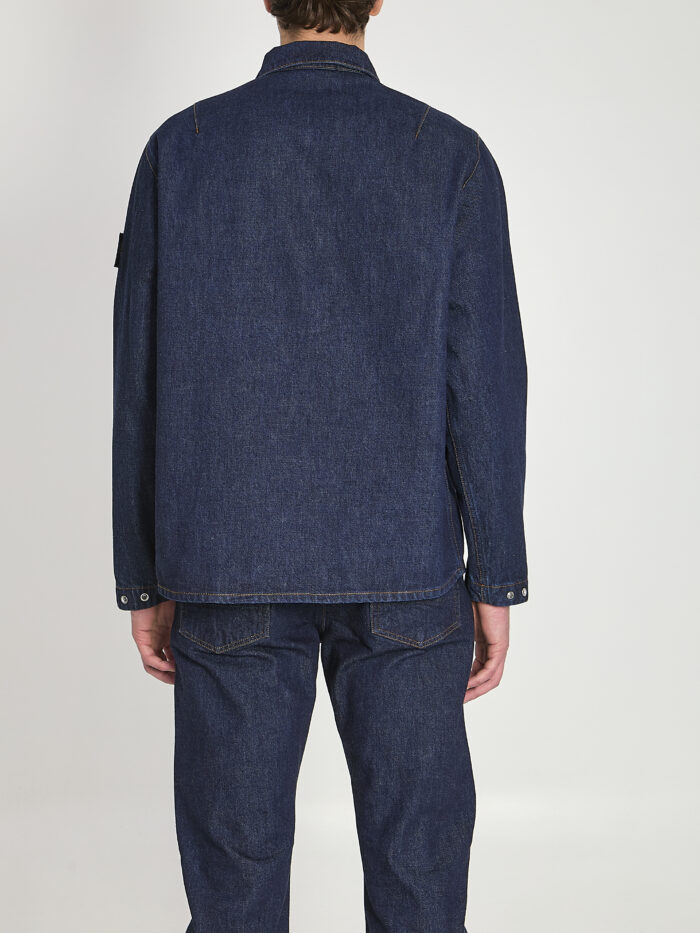 Stone Island Zip denim overshirt