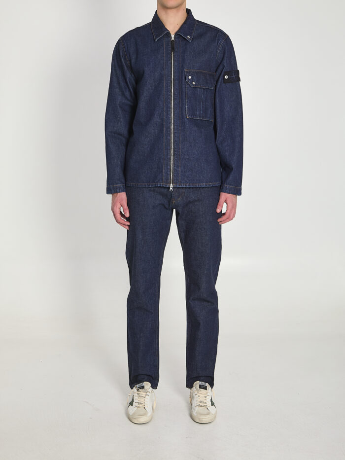 Stone Island Zip denim overshirt