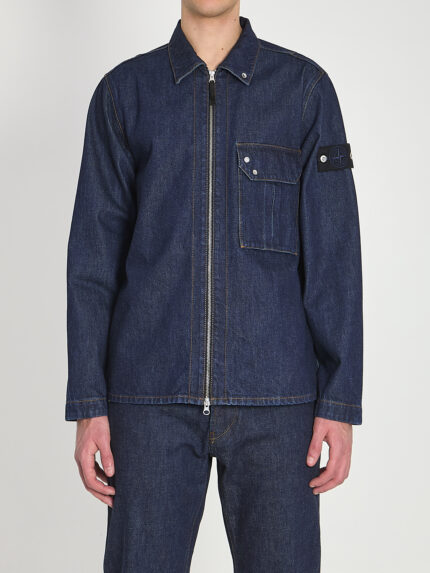 Stone Island Zip denim overshirt