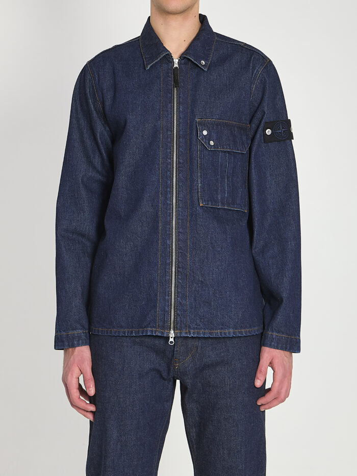 Stone Island Zip denim overshirt