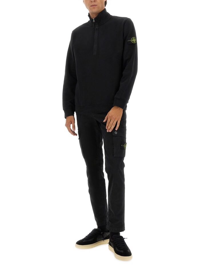 Stone Island ZIPPERED SWEATSHIRT WITH LOGO