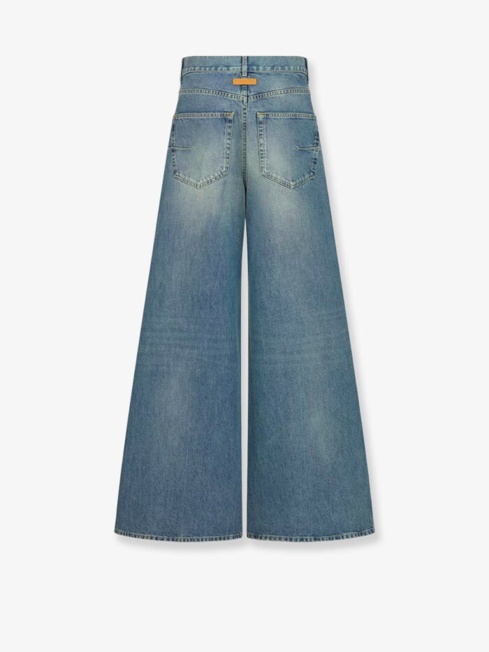 Stone-washed Jeans With Dior Oblique Motif Inside