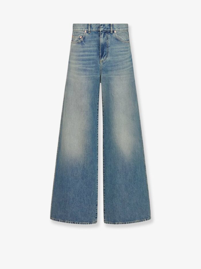 Stone-washed Jeans With Dior Oblique Motif Inside