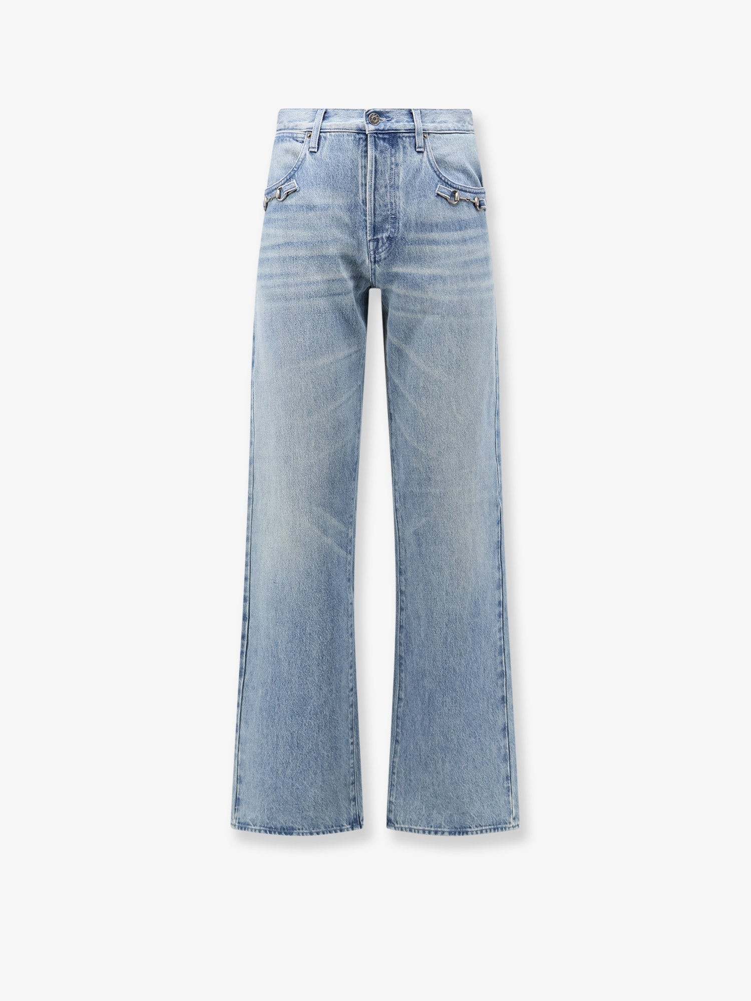 Gucci Stonewashed Cotton Denim Jeans