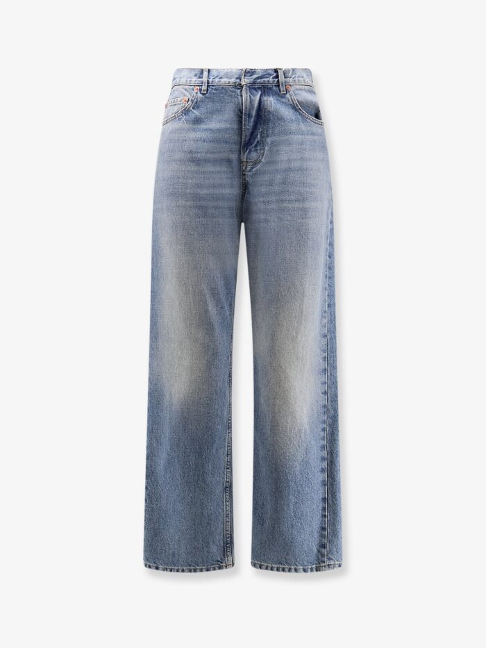 stonewashed denim jeans with dior oblique motif inside Stonewashed Denim Jeans With Dior Oblique Motif Inside