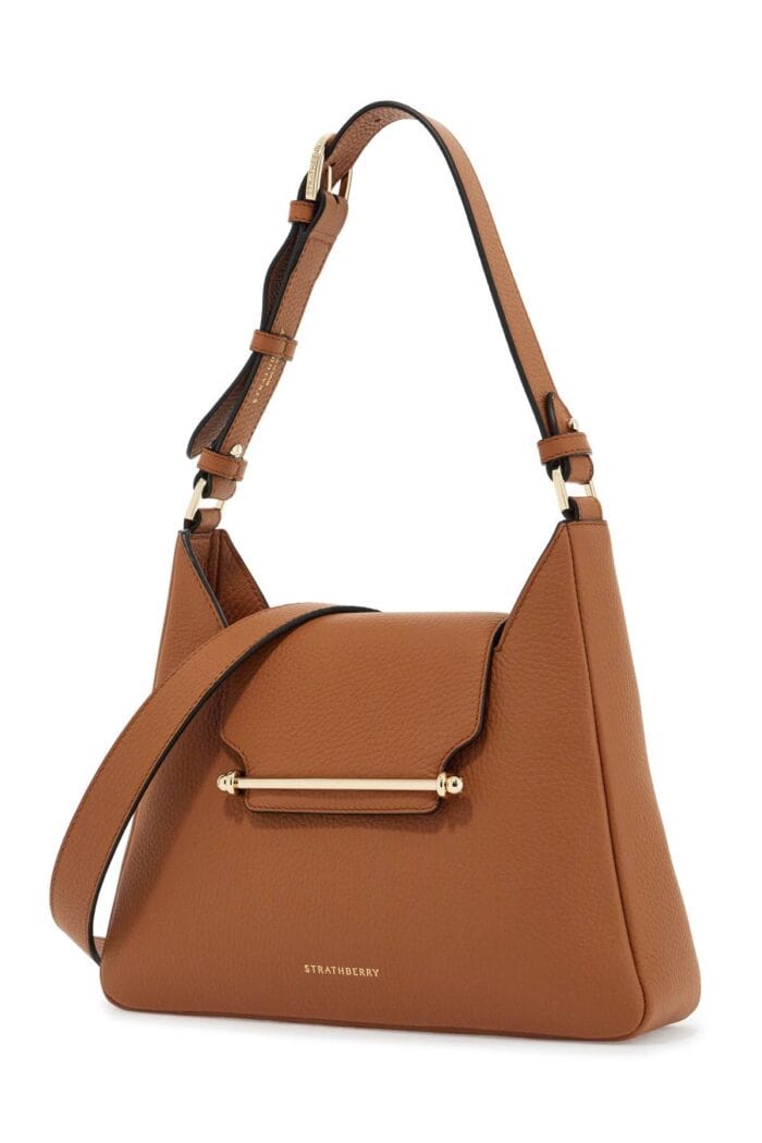 STRATHBERRY Medium Tan Calfskin Hobo Bag Multrees