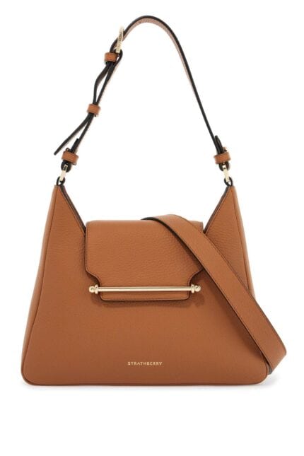 STRATHBERRY Medium Tan Calfskin Hobo Bag Multrees