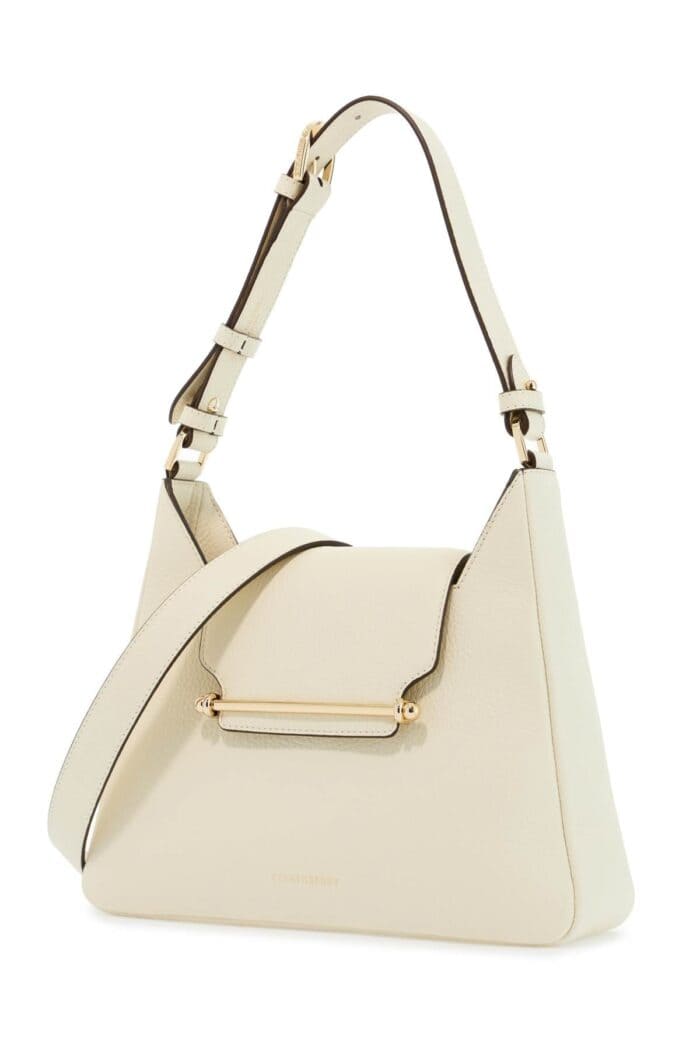 STRATHBERRY Structured Vanilla Calfskin Crossbody Bag With Clean Lines