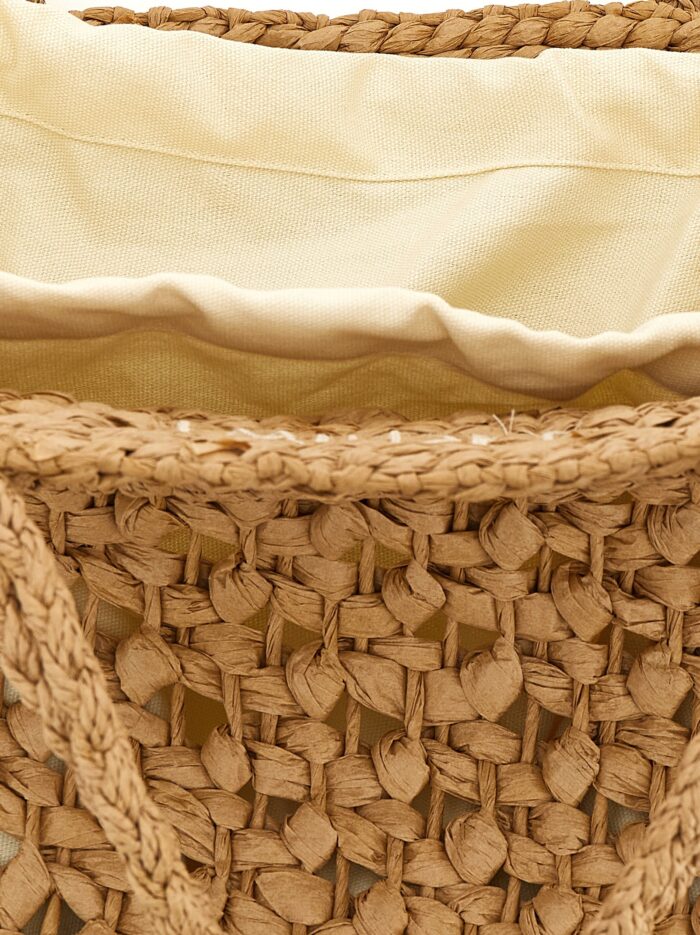 TWIN SET Straw Shopping Bag