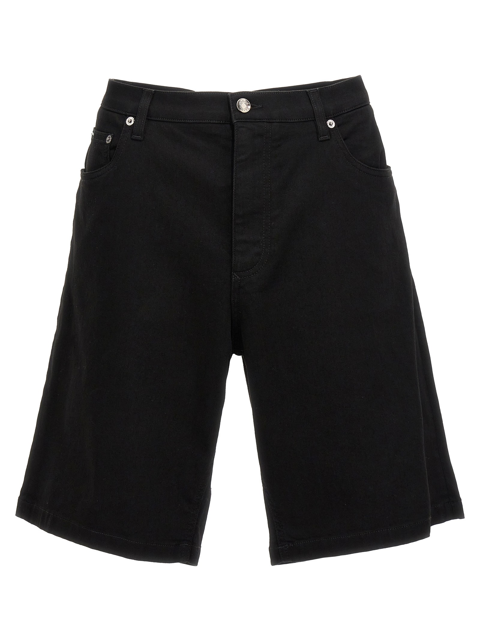 DOLCE&GABBANA Stretch Denim Bermuda Shorts