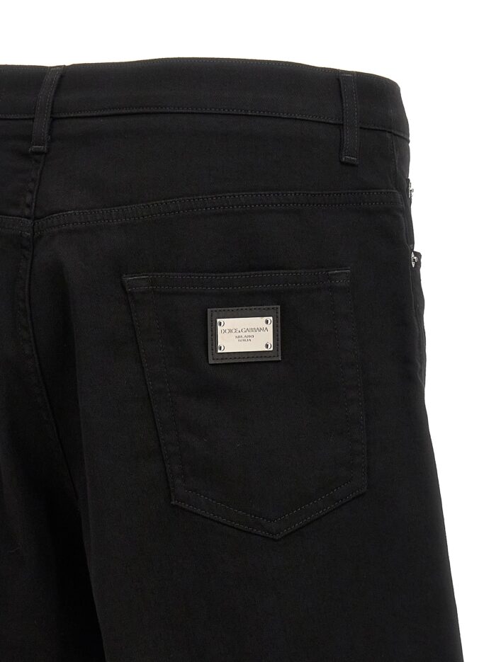 DOLCE&GABBANA Stretch Denim Bermuda Shorts