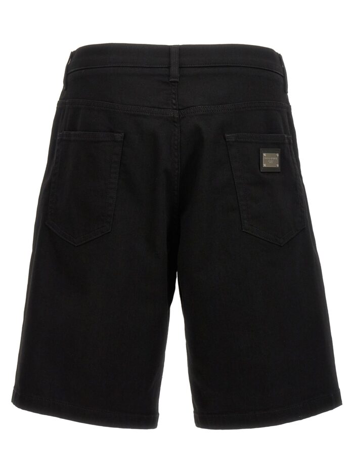 DOLCE&GABBANA Stretch Denim Bermuda Shorts