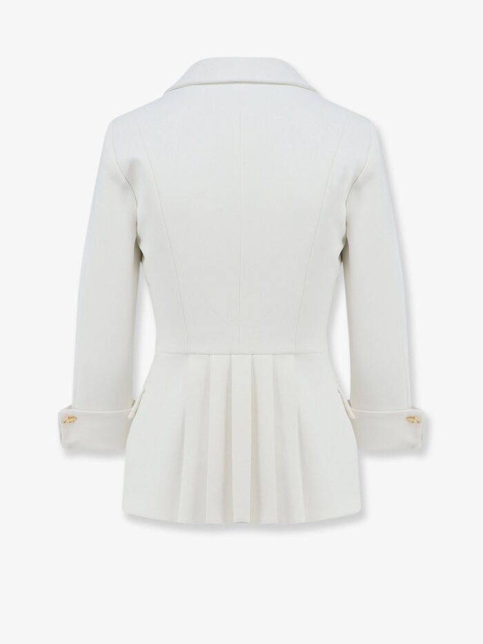 Elisabetta Franchi Stretch Fabric Blazer With Logo Cufflinks