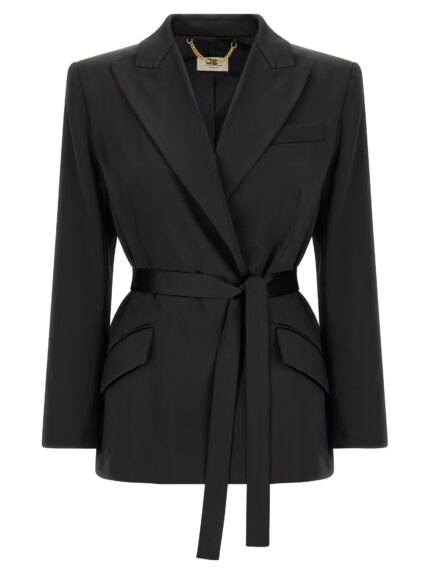 Elisabetta Franchi Stretch Satin Blazer