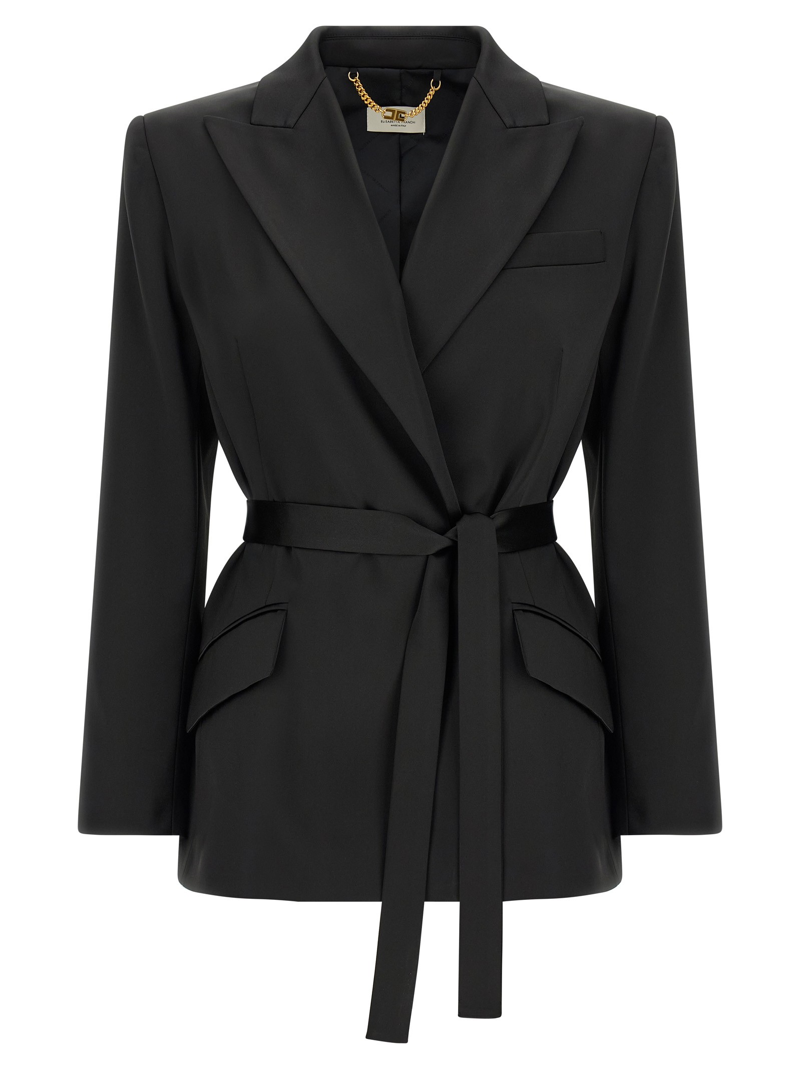 Elisabetta Franchi Stretch Satin Blazer