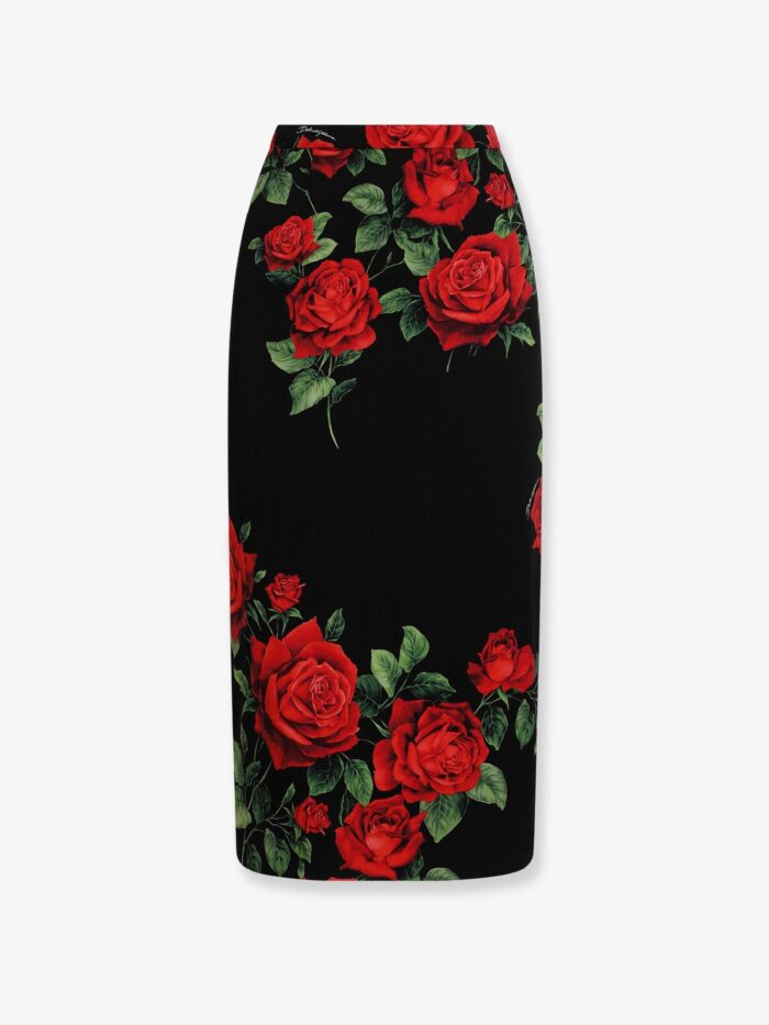 Dolce & Gabbana Stretch Silk Midi Skirt