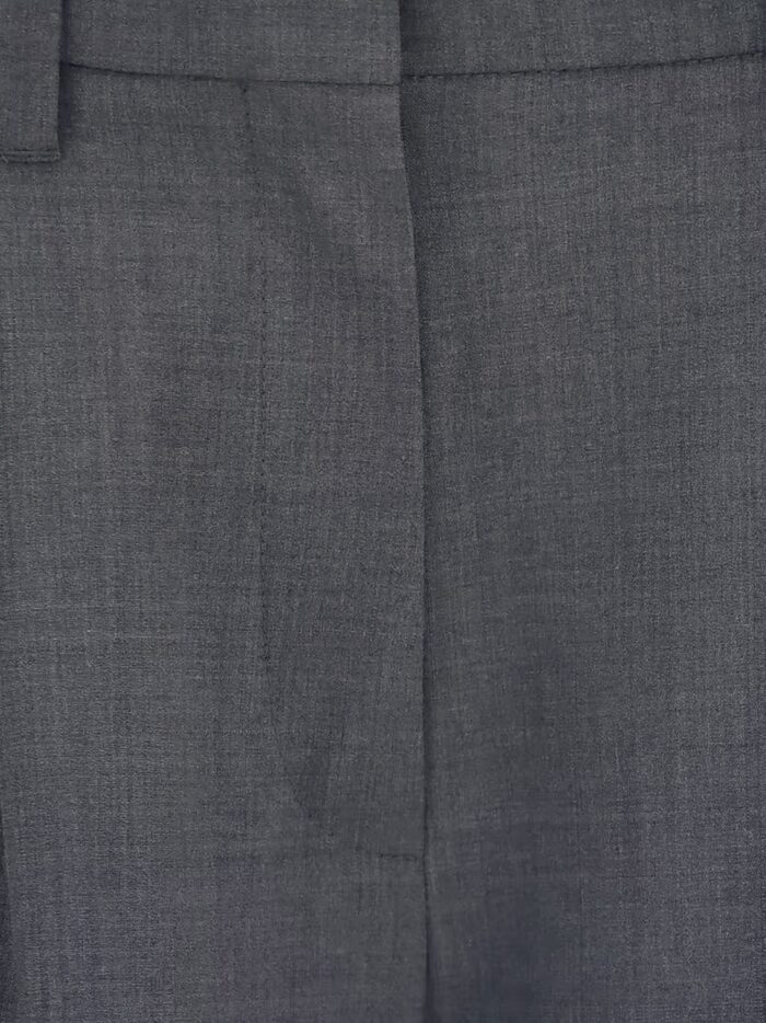 Brunello Cucinelli Stretch Virgin Wool Blend Trousers With Monili Detail