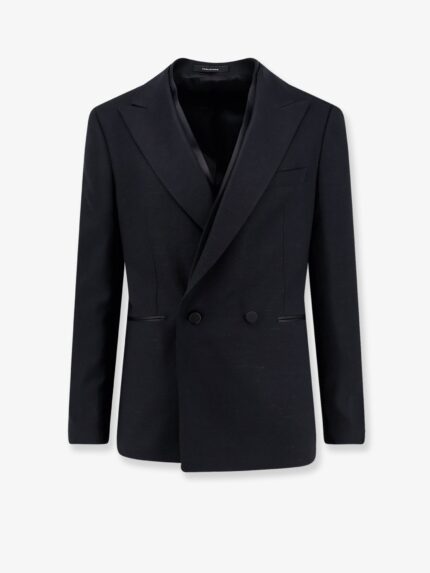 Tagliatore Stretch Viscose And Silk Blazer