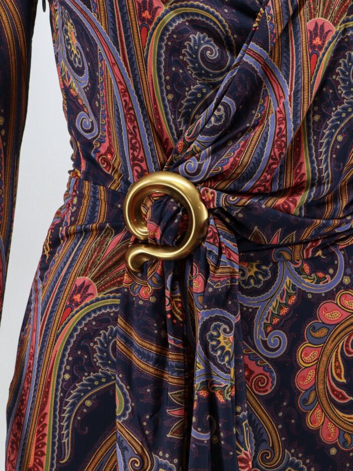 Etro Stretch Viscose Dress With Iconic Pattern