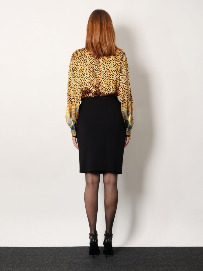 Versace Stretch Viscose Midi Skirt