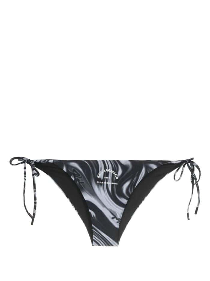 String Bikini Bottoms W/ Logo