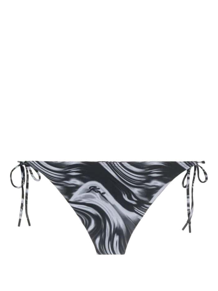 String Bikini Bottoms W/ Logo