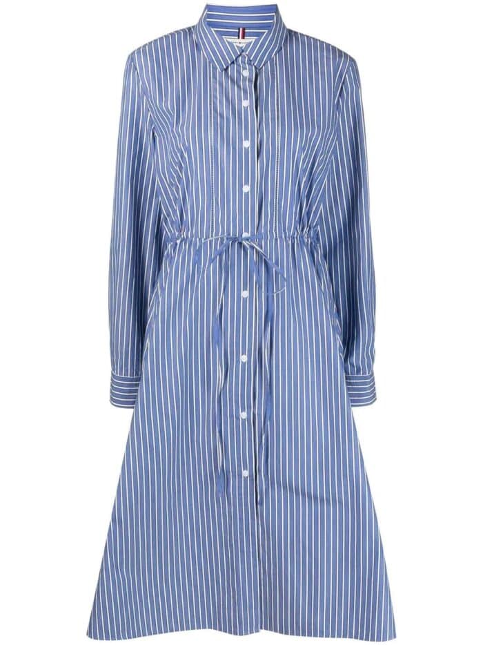 Stripe Midi Shirt-dress