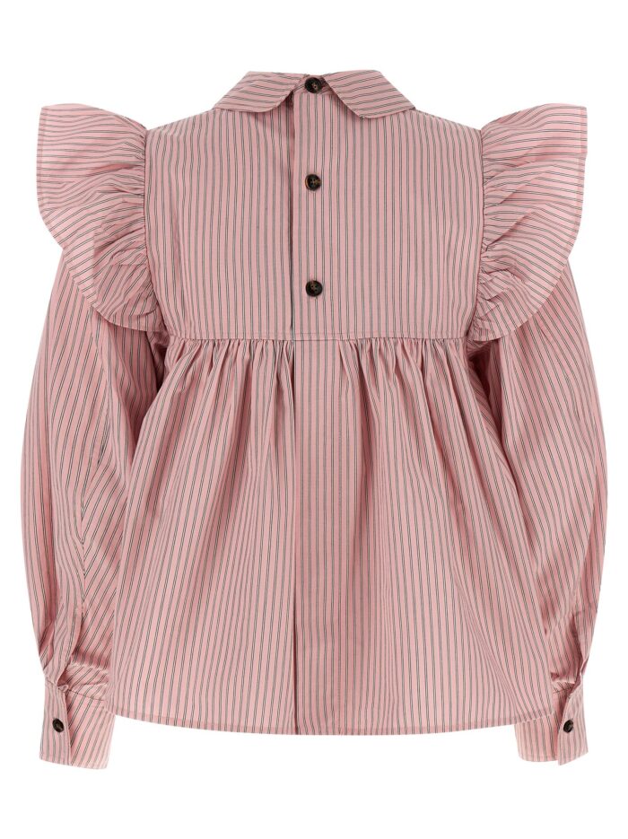 GANNI Striped Blouse