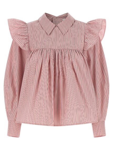 GANNI Striped Blouse