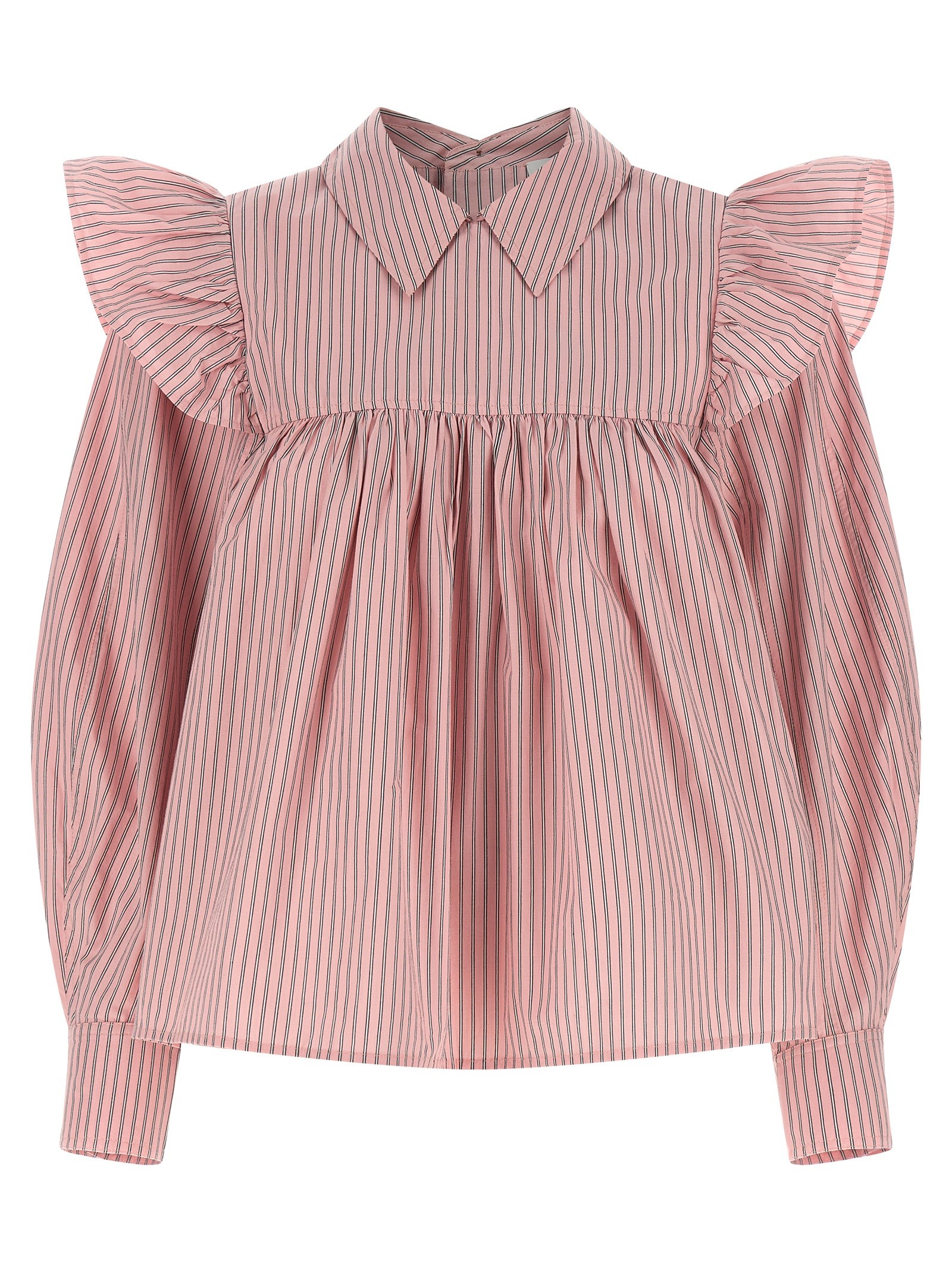 GANNI Striped Blouse